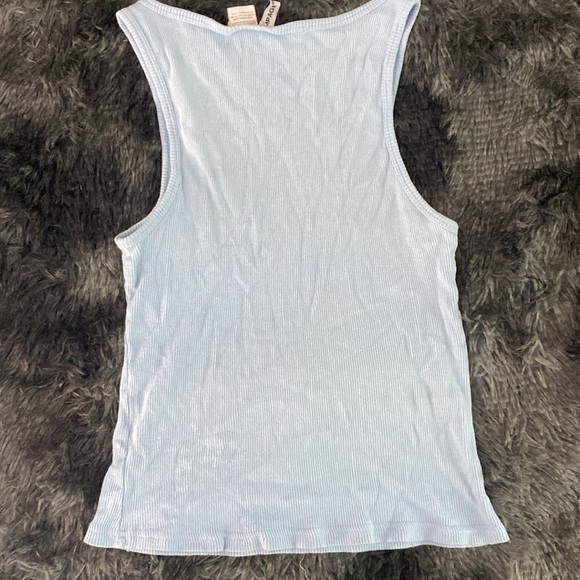 Baby blue ribbed tank top - Picture 10 of 16